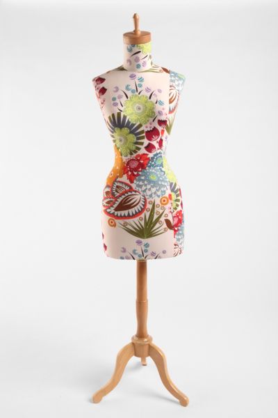 Floral Wood Base Dress Form