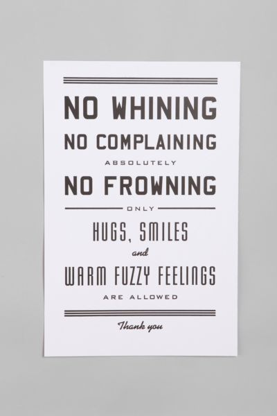 Hammerpress No Whining Print