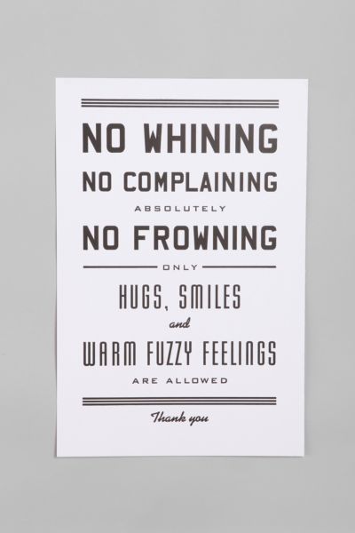 Hammerpress No Whining Print - Urban Outfitters
