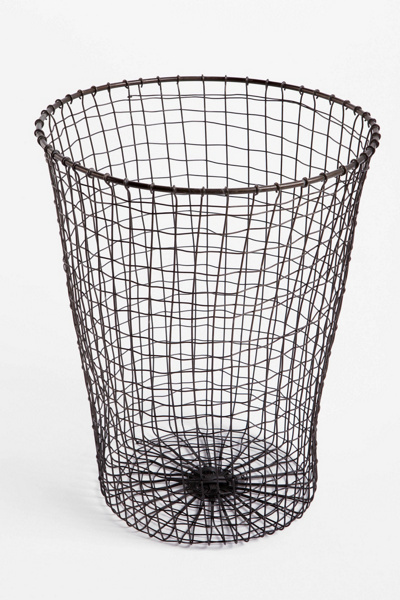 Woven Wire Trash Can Urban Outfitters