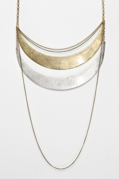 25th Floor Tangled Crescent Necklace