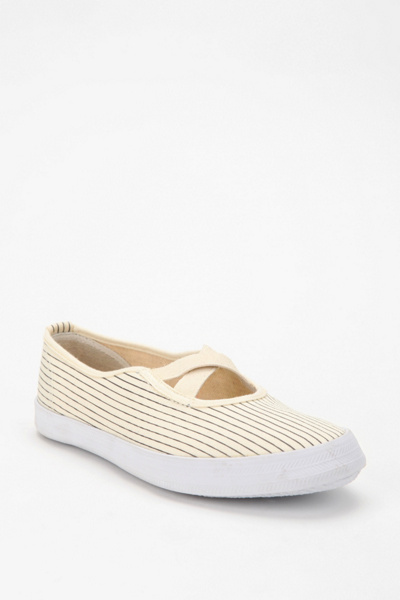 Striped Canvas Slip-On Sneaker