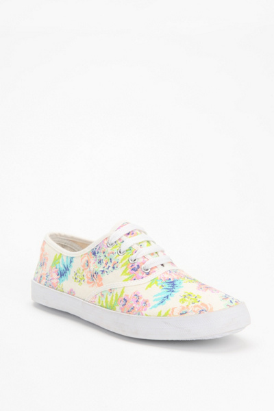 Leafy Floral Plimsoll Sneaker