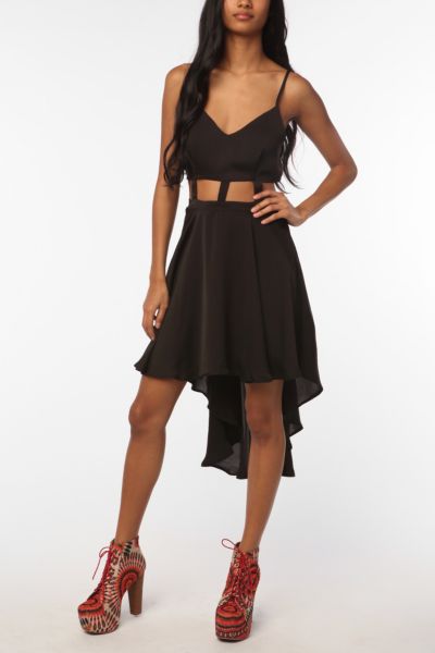 Urban Outfitters - Reverse Lattice Waist HighLow Dress customer ...