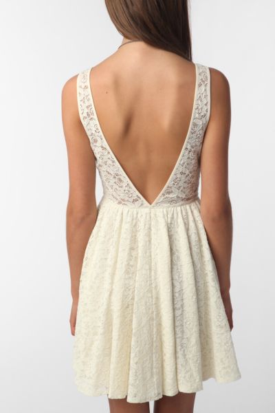 Pins And Needles Backless Lace Dress Urban Outfitters