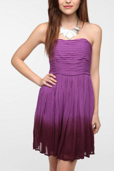 Staring at Stars Crepe Ombre Hem Dress
