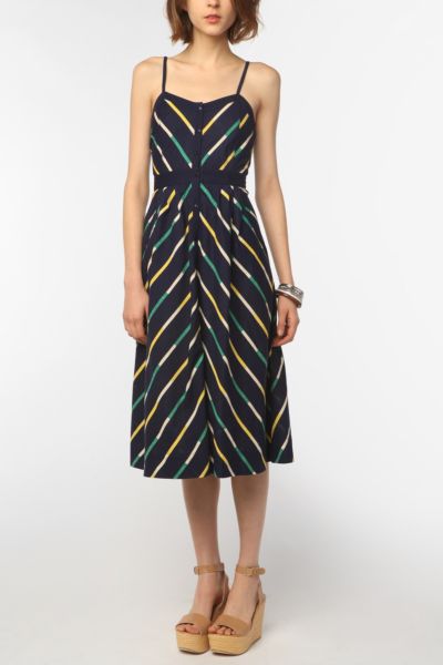 Cooperative Printed Linen ButtonDown Midi Dress Urban Outfitters