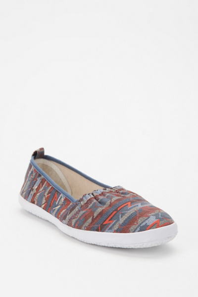Red Woven Blanket Dottie Slip-On Sneaker