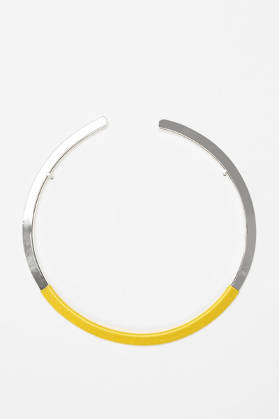 Neon Lights Collar Necklace - Silver - One Size