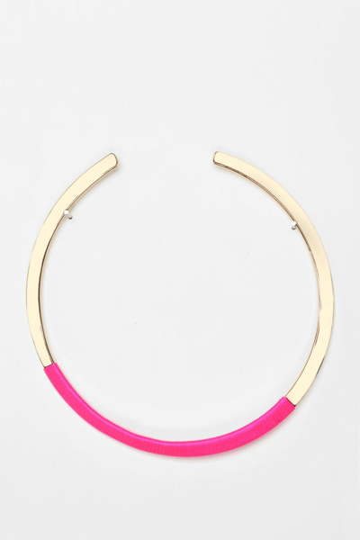 Neon Lights Collar Necklace - Gold - One Size