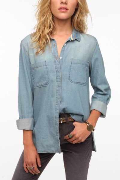 BDG Chambray Button-Down Tunic