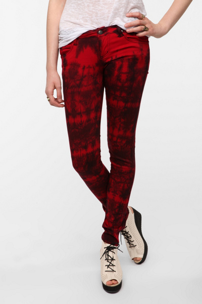 Tripp NYC Red Tie-Dye Jean