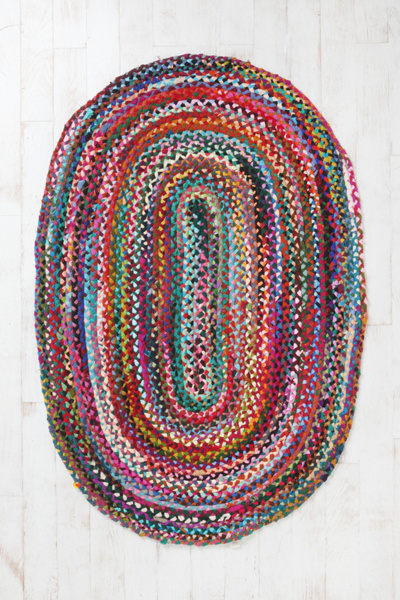 4x6 Oval Chindi Braided Rug Urban Outfitters