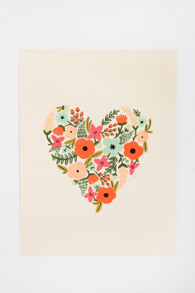 Rifle Paper Co. Floral Heart Print