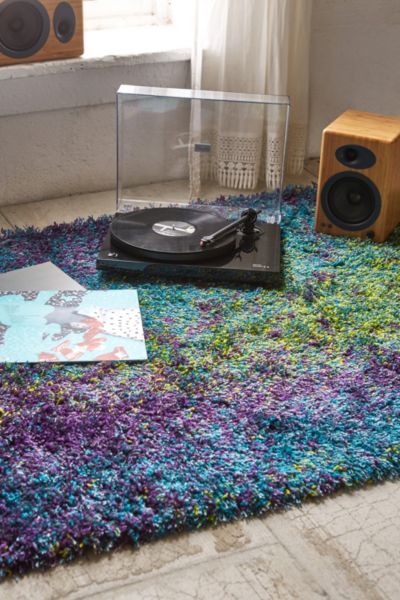 Peacock Shag Rug Urban Outfitters
