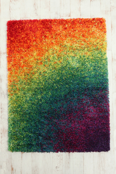 Rainbow Shag Rug Urban Outfitters