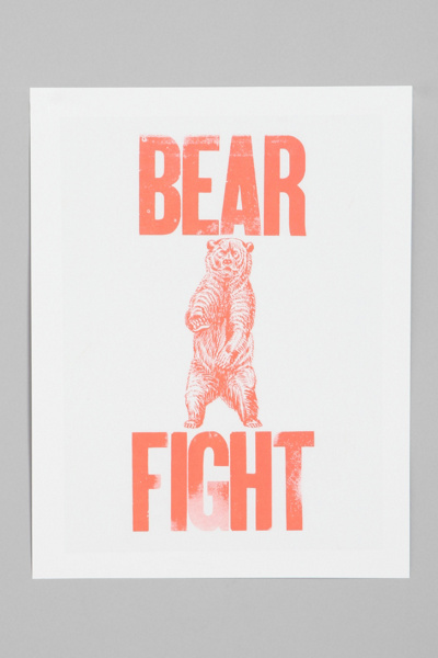 John Choura Jr. for Society6 Bear Fight Print