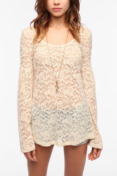 Staring at Stars Lace Bell Sleeve Top