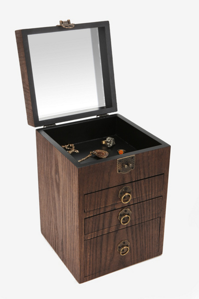 Thumbnail image for Wood Treasure Chest Jewelry Box