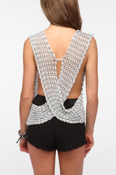 Staring at Stars Cross Back Crochet Tank Top Urban Outfitters