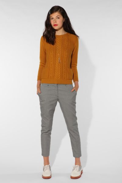 CÃ– Cable Knit Back-Zip Sweater - Urban Outfitters