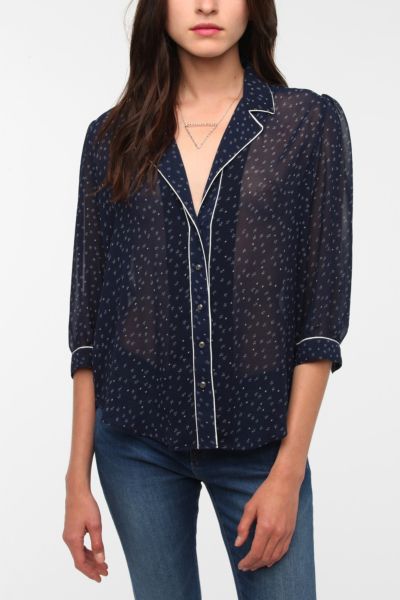 DV By Dolce Vita Nettie Chiffon Blouse