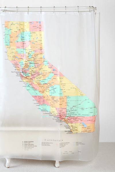 Thumbnail image for California Map Shower Curtain