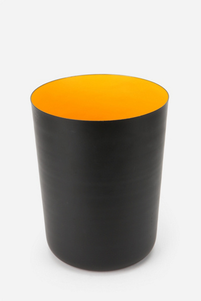 Painted Enamel Trash Can