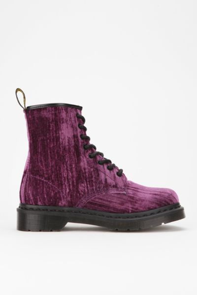 Dr. Martens 8-Eye Crushed Velvet Boot