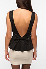 Pins and Needles Bow Back Peplum Tank Top