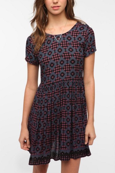 Pins and Needles Lace Up Back Babydoll Dress from urbanoutfitters.com