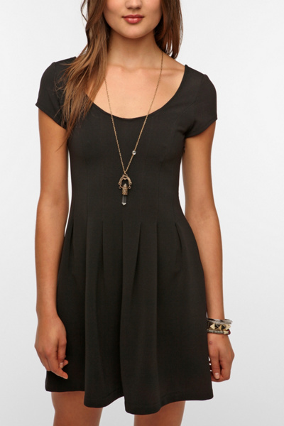 Pins And Needles Textured Skater Dress Urban Outfitters