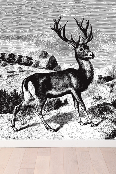 Deer Landscape Wall Mural Urban Outfitters