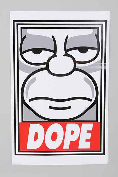 Shepard Fairey X The Simpsons Dope Poster