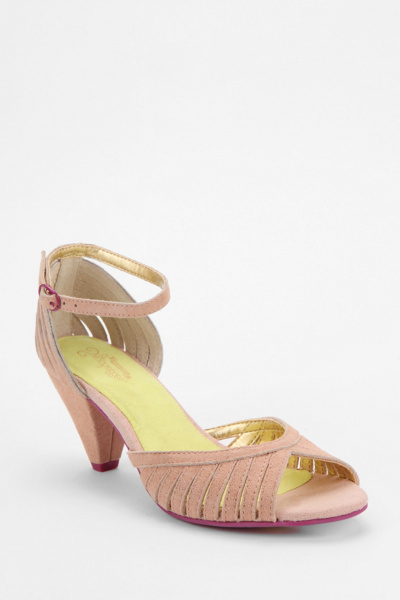 Seychelles Turn Cone Suede Heel: Nude 8 W shoes heelswedges