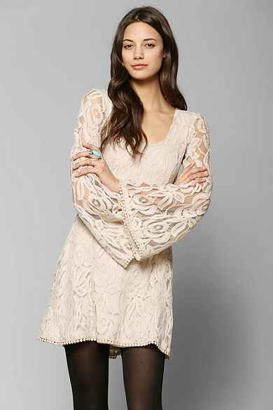 Staring At Stars Lace Bell-Sleeve Dress