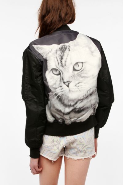 MadeMe MA1 Cat Bomber Jacket Urban Outfitters