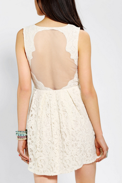 Pins And Needles Lace SheerBack Dress Urban Outfitters