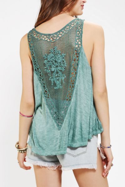 Staring At Stars VBack Crochet Tank Top Urban Outfitters