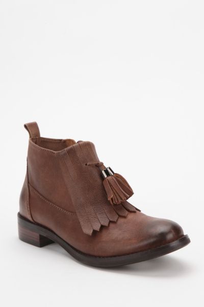 black ankle boots tassel