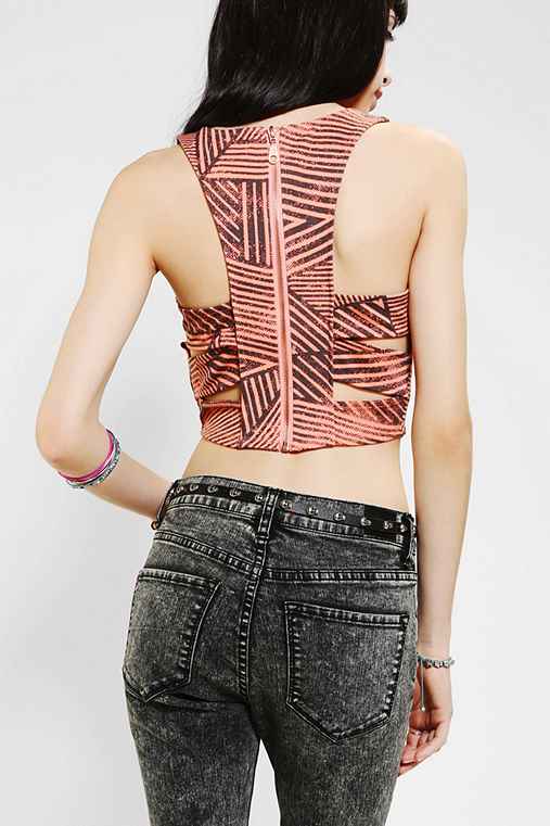 Silence + Noise Cutout Back Cropped Top