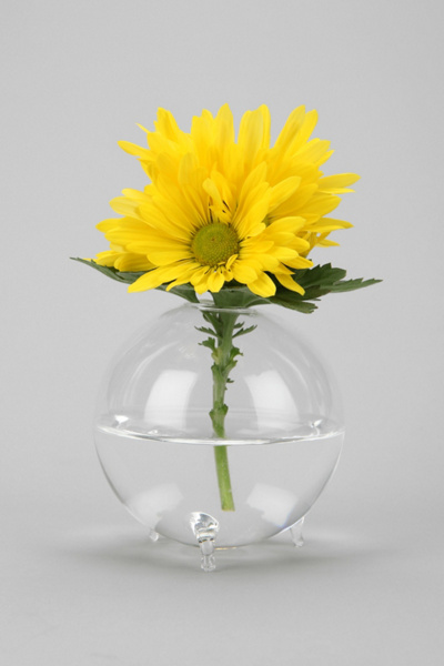 Footed Blown Glass Vase