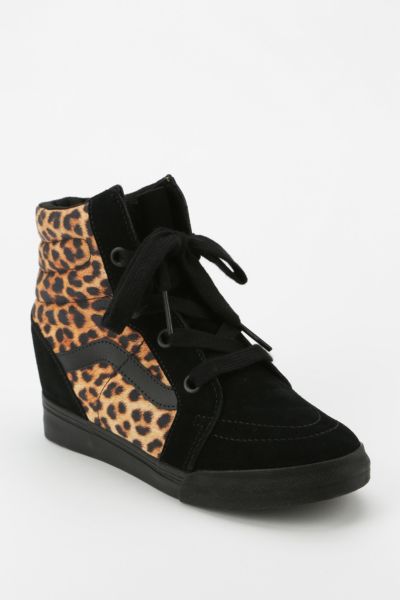 Vans Sk8-Hi Animal Print Hidden Wedge Womens High-Top Sneaker - Urban ...