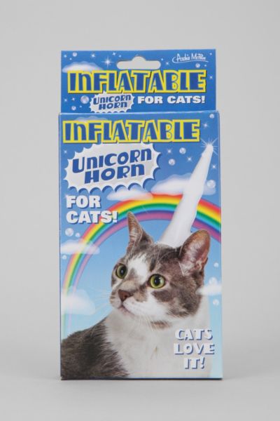 inflatable cat unicorn horn