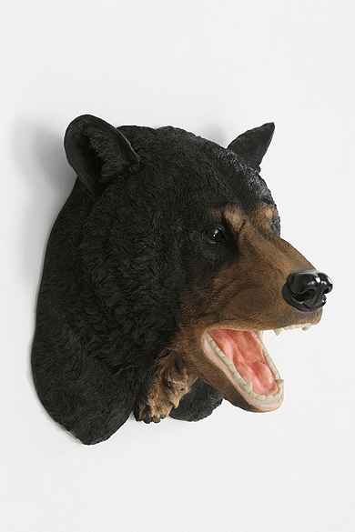 Black Bear Head Wall Sculpture