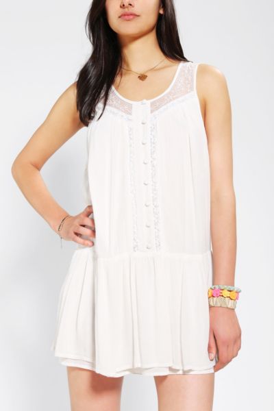 Kimchi Blue Gauze Drop-Waist Tank Dress - Urban Outfitters