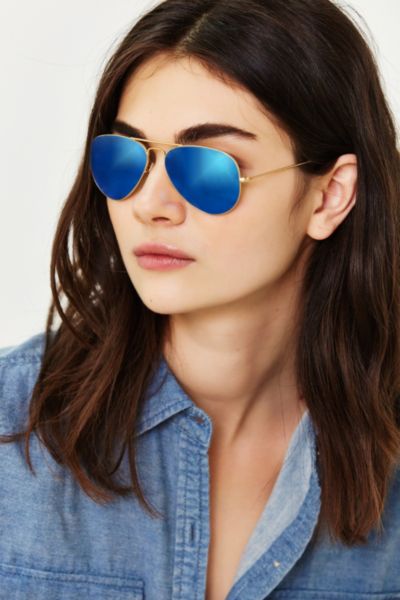Ray Ban Mirrored Aviator Sunglasses Urban Outfitters