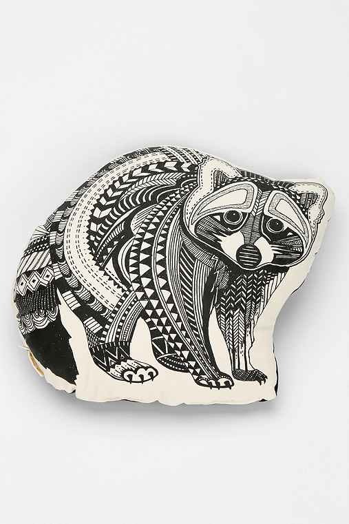 The Rise And Fall Raccoon Pillow