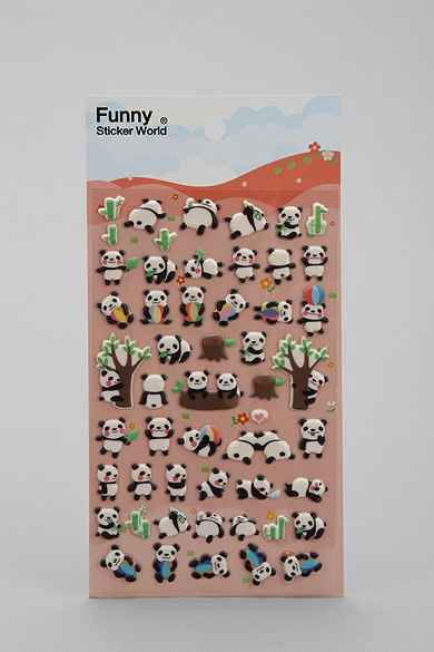 Panda Gel Sticker Sheet