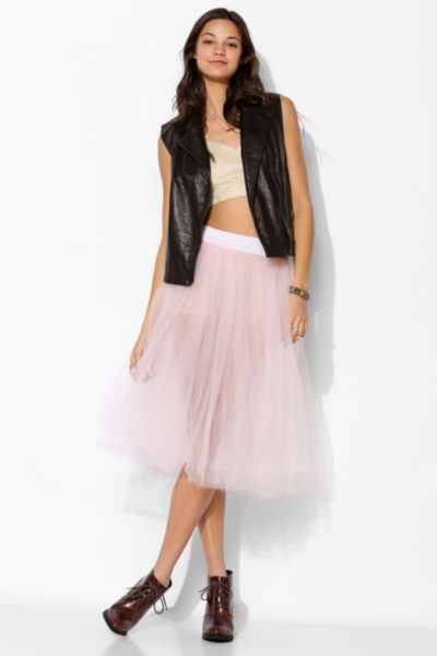 Urban Renewal Tulle Midi Skirt